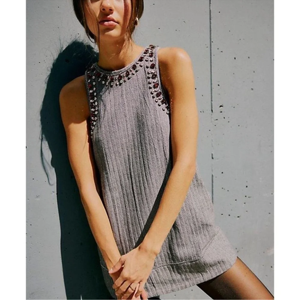 Free People "You're A Gem Mini Dress" - Picture 3 of 14